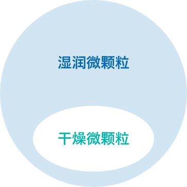 干燥微颗粒和湿润微颗粒的关系图